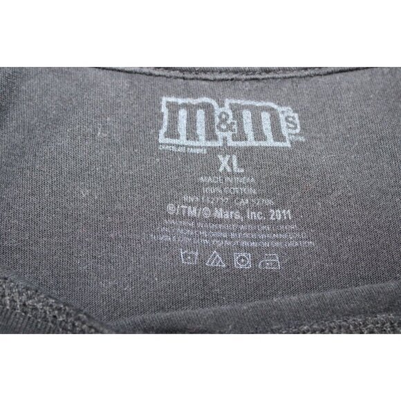 M&M Mars Vintage Women's T-Shirt XL Black Rhinestones Short Sleeve Relaxed Fit - Picture 6 of 11